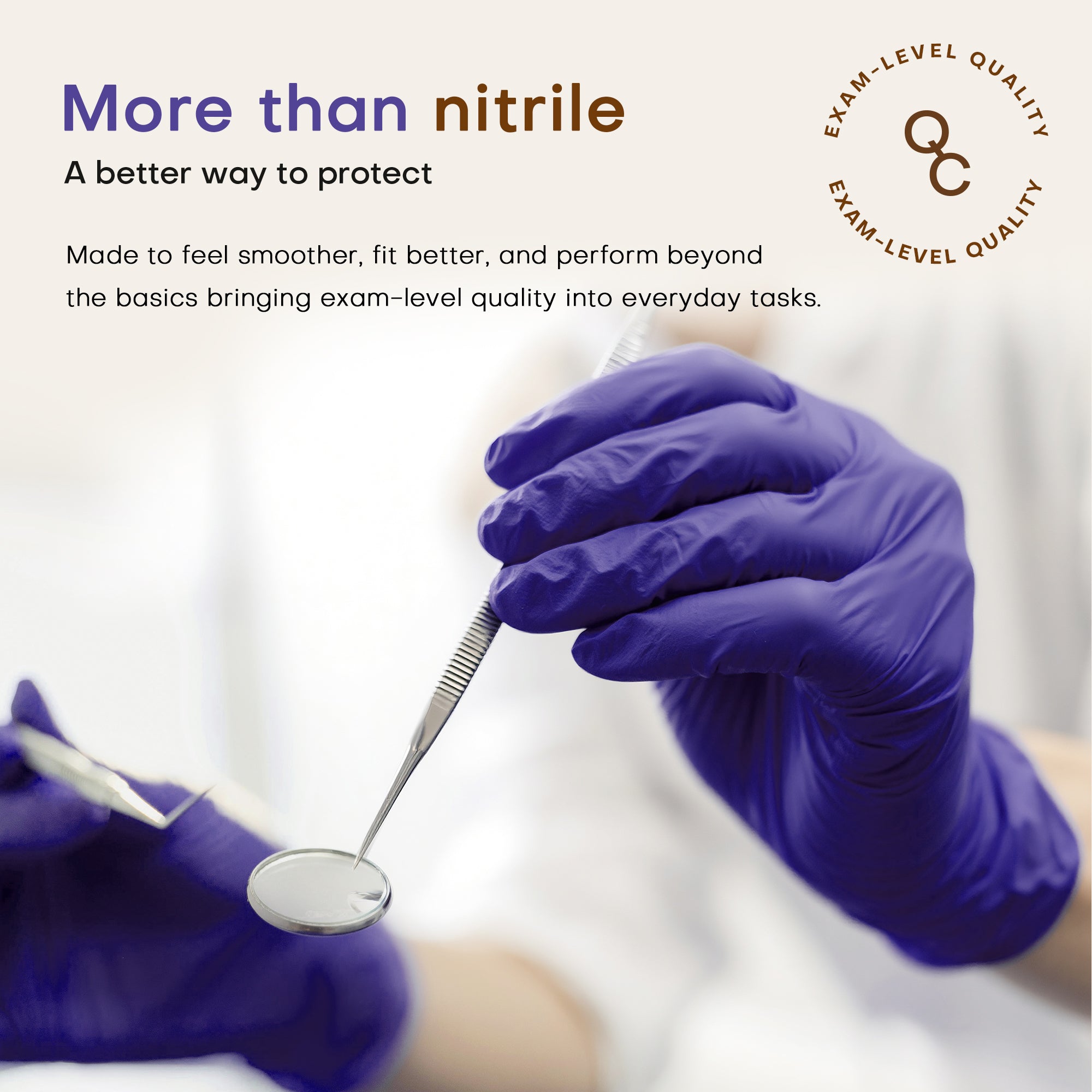 SUP Powder-Free Nitrile Gloves, 100 Count, Food Safe Latex-Free Medical Non-Sterile Cooking Disposable Glove, Blue Violet