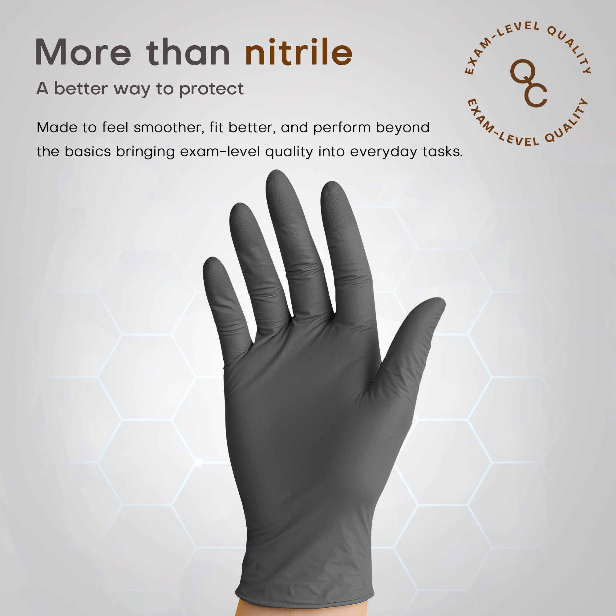 SUP MED+ Black Nitrile Gloves, 5 MIL Extra Durable Medical Disposable Gloves Latex &amp; Powder Free Food Safe Cooking 75 Ct
