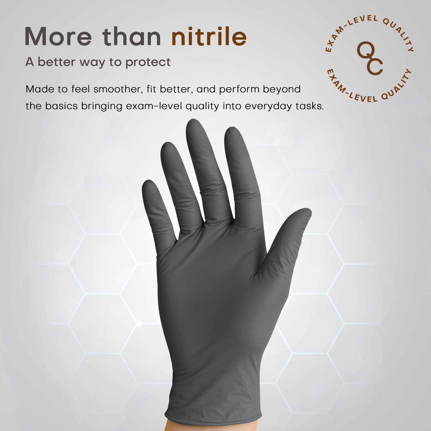 SUP MED+ Black Nitrile Gloves, 5 MIL Extra Durable Medical Disposable Gloves Latex &amp; Powder Free Food Safe Cooking 75 Ct