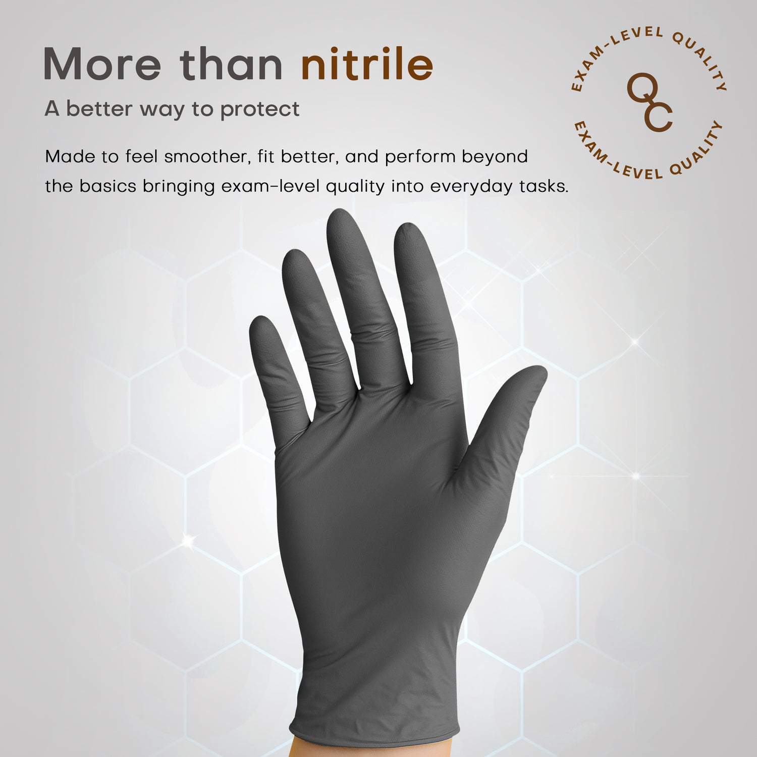 SUPER+ Black Nitrile Gloves HEAVY DUTY 6 Mil Disposable Chemical Resistant Powder &amp; Latex Free Medical Cooking Cleaning 60 Ct